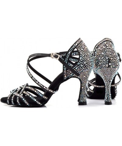 Women's Rhinestone Ballroom Dance Shoes Latin Salsa Performance Wedding Dance Shoes for 1920s 2.75"black $28.60 Athletic Shoes