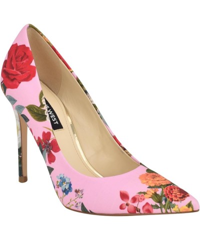 Womens Fresh Pointy Toe Pumps Pink Floral 686 $31.85 Pumps