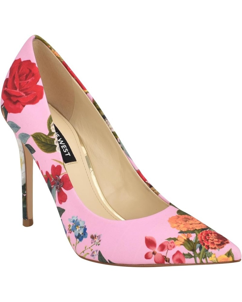 Womens Fresh Pointy Toe Pumps Pink Floral 686 $31.85 Pumps