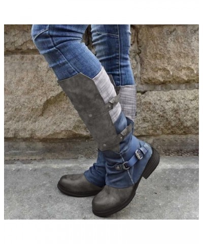 High Heel Boots for Women Wide Calf Size 12 Knotted Casual Fashion Ladies Boots Beautiful Flat Long Women's Knee High Shoes W...