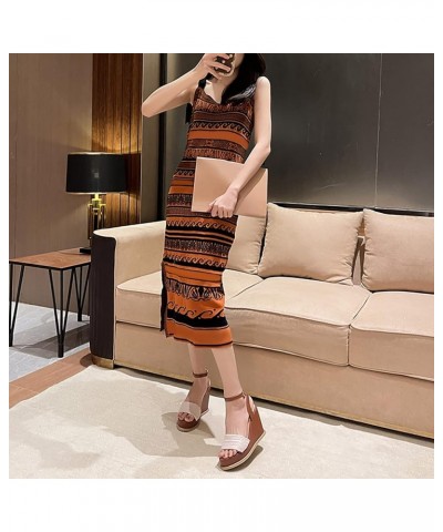 tan sandals for women beach sandals black wedge sandals beach wedding sandals espadrille sandal wedge Z 13-brown $20.06 Sandals