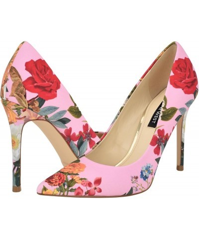 Womens Fresh Pointy Toe Pumps Pink Floral 686 $31.85 Pumps