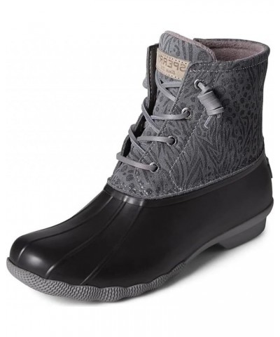 Women's Saltwater Snow Boot Black/Animal Print $19.32 Outdoor Shoes