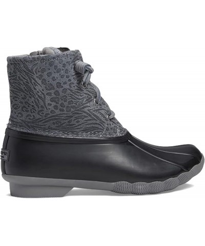 Women's Saltwater Snow Boot Black/Animal Print $19.32 Outdoor Shoes