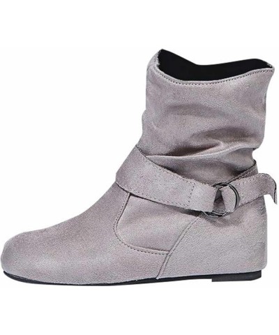 Ankle Boots for Women Low Heel Square Toe Women's Ankle Boots Wide Width Women's Ankle Booties with Buckle Brown Cutout Booti...