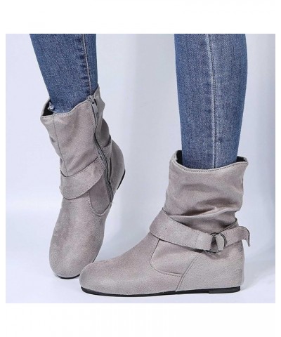 Ankle Boots for Women Low Heel Square Toe Women's Ankle Boots Wide Width Women's Ankle Booties with Buckle Brown Cutout Booti...