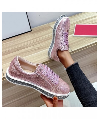 Womens Loven Sneaker Comfortable Flats Work Shoes Non Slip Running Canvas Slip on Shoes Running Shoes Tennis Shoes Pink $13.1...