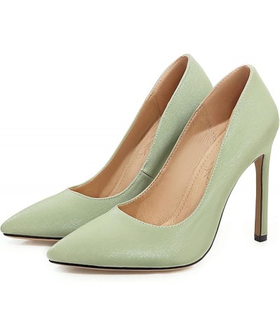 Prom Stiletto Heels Womens Pointed Toe Slip On Wedding Shoes Green 1 $29.63 Pumps