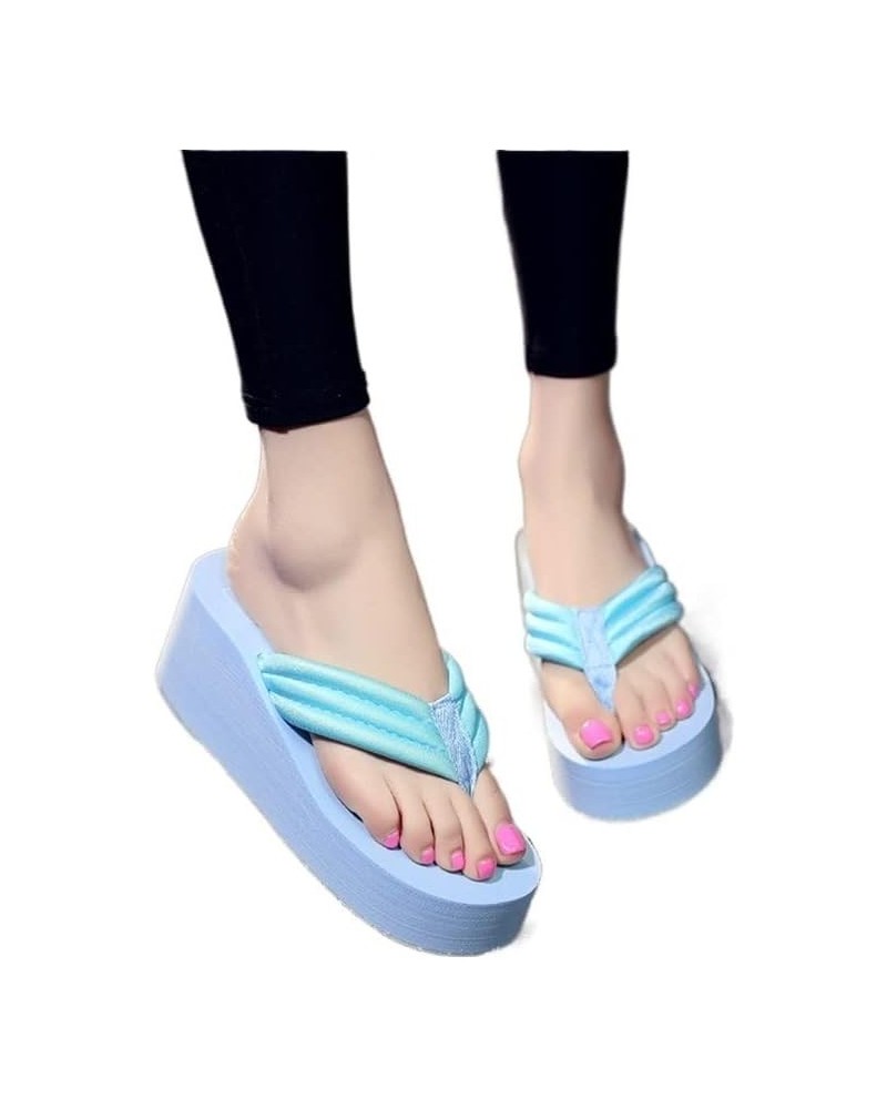 Fashion Women Flip Flops Summer Beach Platform Slippers Casual Outside Wedges Sandals Women Shoes Leisure Slides 6cm (Color :...