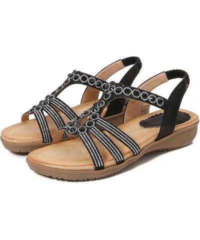 Flat Sandals for Women Platform Wedge Shoes Comfort Orthotic Sandal Lace Up Summer Flip Flops Casual Walking Slip-on 168-ixpy...