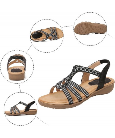 Flat Sandals for Women Platform Wedge Shoes Comfort Orthotic Sandal Lace Up Summer Flip Flops Casual Walking Slip-on 168-ixpy...