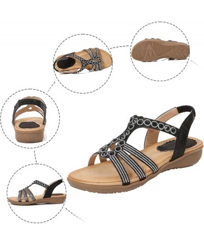 Flat Sandals for Women Platform Wedge Shoes Comfort Orthotic Sandal Lace Up Summer Flip Flops Casual Walking Slip-on 168-ixpy...