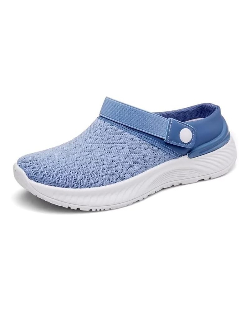 Women's Breathable Mesh Fashion Outdoor Slippers for Summer Walking Beach Vacation Blue $11.49 Athletic Shoes