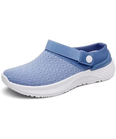 Women's Breathable Mesh Fashion Outdoor Slippers for Summer Walking Beach Vacation Blue $11.49 Athletic Shoes