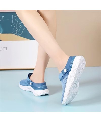 Women's Breathable Mesh Fashion Outdoor Slippers for Summer Walking Beach Vacation Blue $11.49 Athletic Shoes