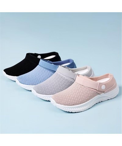 Women's Breathable Mesh Fashion Outdoor Slippers for Summer Walking Beach Vacation Blue $11.49 Athletic Shoes