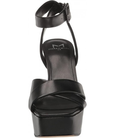 Women's Faril Heeled Sandal Black Leather $40.12 Pumps