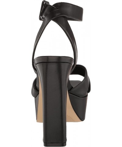 Women's Faril Heeled Sandal Black Leather $40.12 Pumps