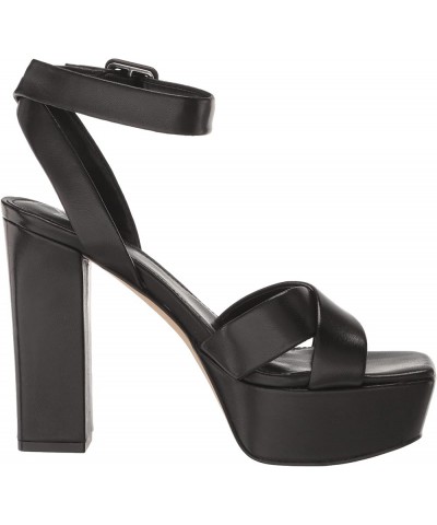 Women's Faril Heeled Sandal Black Leather $40.12 Pumps