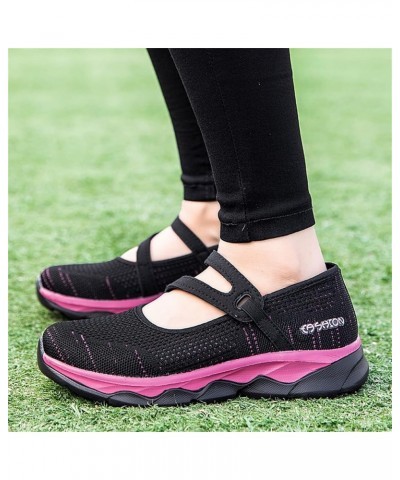 Women Wedge Shoes, Women's Sneakers Fashion Lightweight Casual Walking Shoes Knit Mesh Slip On Sneakers Gift Z 05-black $23.2...