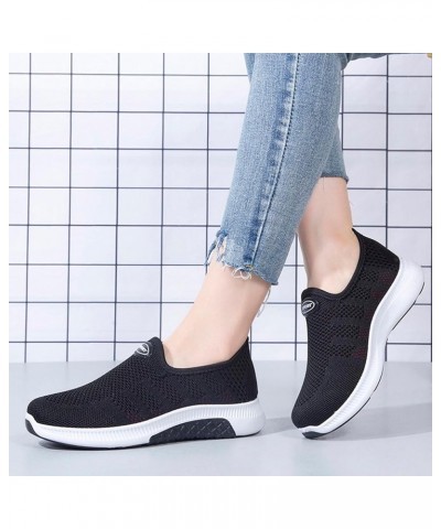 Fashion Women Outdoor Mesh Lace-Up Sports Shoes Runing Breathable Shoes Sneakers Z-02 Black $14.25 Athletic Shoes