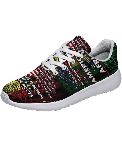 Proud Africa Shoes for Men Women Mesh Breathable Lightweight Tennis Walking Running Sneakers American Flag Grown With African...