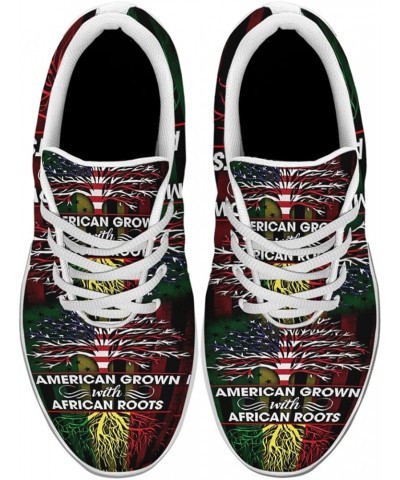 Proud Africa Shoes for Men Women Mesh Breathable Lightweight Tennis Walking Running Sneakers American Flag Grown With African...