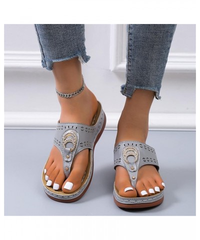 Womens Sandals Casual Summer Slip on Slide Flip Flops with Sparkly Rhinestone Ladies Flat Open Toe Dressy Comfy Sandals Slipp...