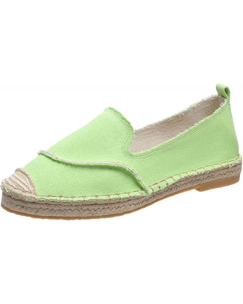 Women's Mesh Flats Shoes Breathable Slip on Shoes Casual Flats Comfortable Walking Shoes Nude Flats Green $17.29 Flats