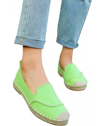 Women's Mesh Flats Shoes Breathable Slip on Shoes Casual Flats Comfortable Walking Shoes Nude Flats Green $17.29 Flats