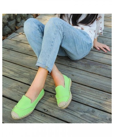 Women's Mesh Flats Shoes Breathable Slip on Shoes Casual Flats Comfortable Walking Shoes Nude Flats Green $17.29 Flats