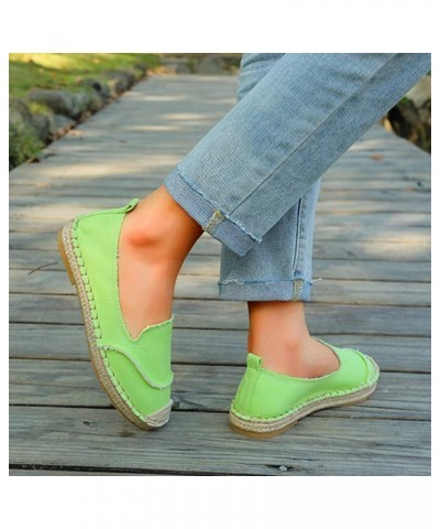 Women's Mesh Flats Shoes Breathable Slip on Shoes Casual Flats Comfortable Walking Shoes Nude Flats Green $17.29 Flats