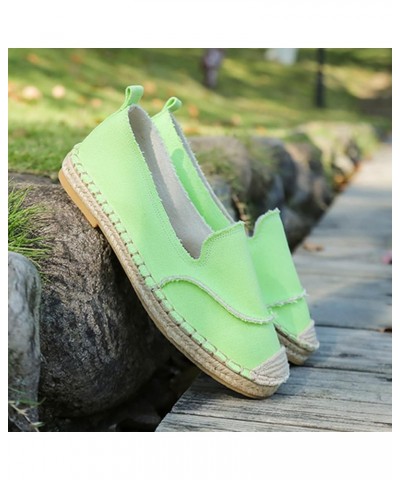 Women's Mesh Flats Shoes Breathable Slip on Shoes Casual Flats Comfortable Walking Shoes Nude Flats Green $17.29 Flats