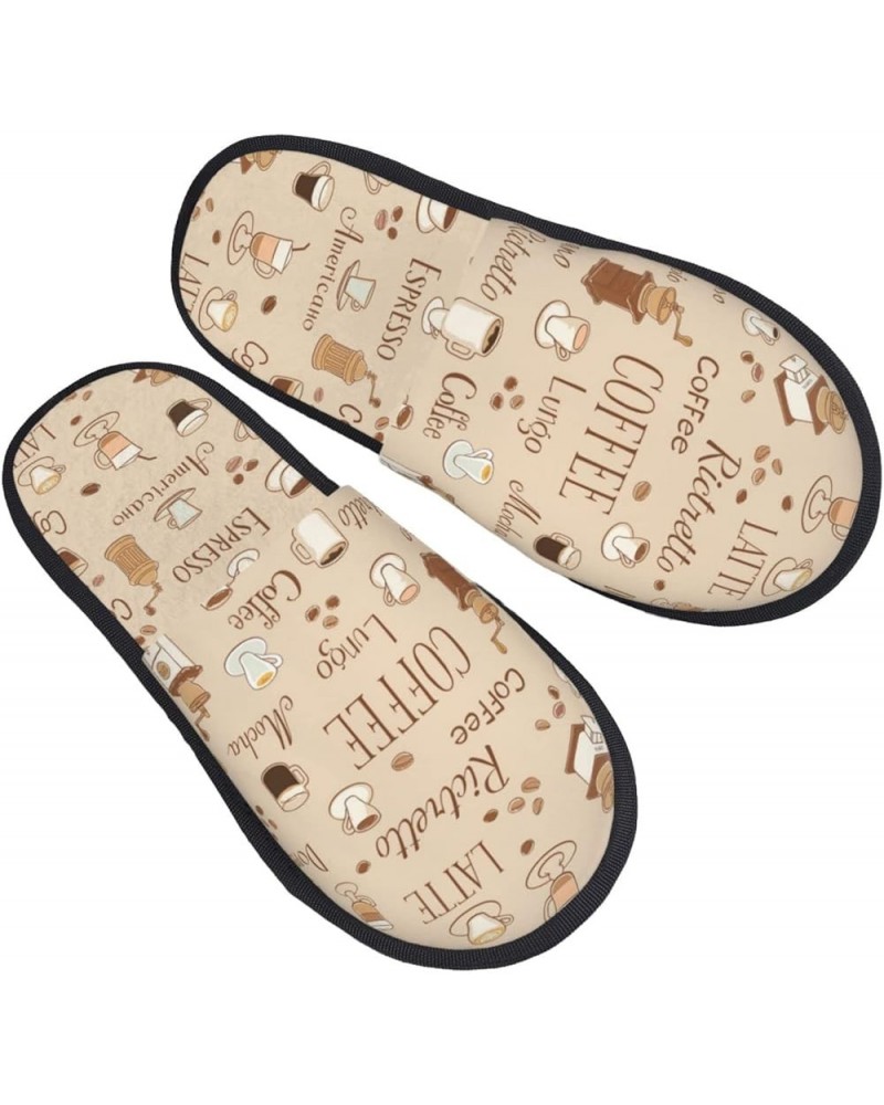 Vintage Coffee Print Women'S Cozy Life No Slip Slippers Accessory- Coffee Time $13.85 Slippers