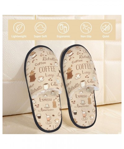 Vintage Coffee Print Women'S Cozy Life No Slip Slippers Accessory- Coffee Time $13.85 Slippers