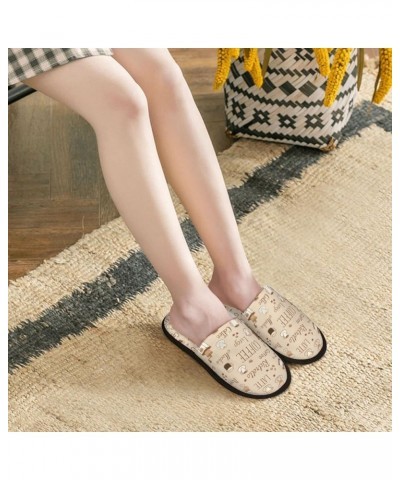 Vintage Coffee Print Women'S Cozy Life No Slip Slippers Accessory- Coffee Time $13.85 Slippers