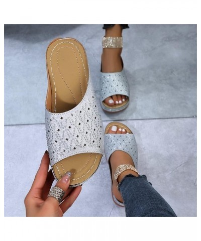 Ladmiple Sandals Women Dressy Comfortable Flat Orthotic Slides Orthopedic Flip Flops With Plantar Fasciitis Arch Support Sliv...