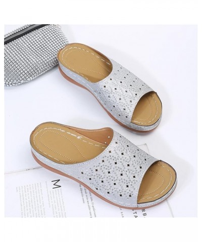 Ladmiple Sandals Women Dressy Comfortable Flat Orthotic Slides Orthopedic Flip Flops With Plantar Fasciitis Arch Support Sliv...