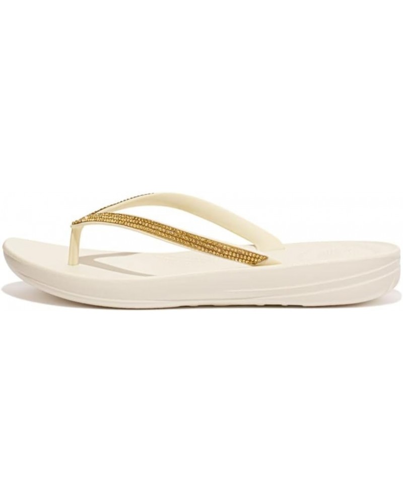 Women's Sparkle Flip-Flop M Sandal Cream $19.58 Slippers