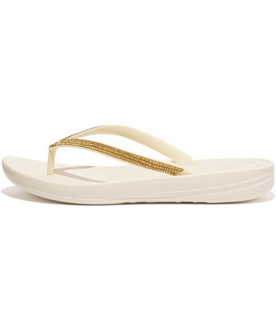 Women's Sparkle Flip-Flop M Sandal Cream $19.58 Slippers