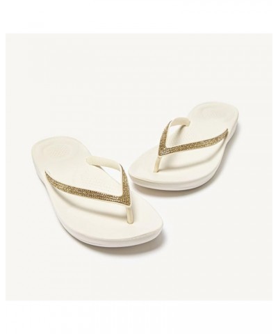 Women's Sparkle Flip-Flop M Sandal Cream $19.58 Slippers