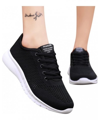 Women's Fashion Sneakers Comfort with Orthotic Insole Arch Support Tennis Breathable Sneaker Black $12.86 Fashion Sneakers