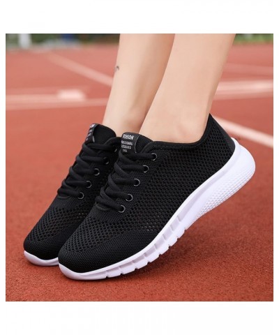 Women's Fashion Sneakers Comfort with Orthotic Insole Arch Support Tennis Breathable Sneaker Black $12.86 Fashion Sneakers