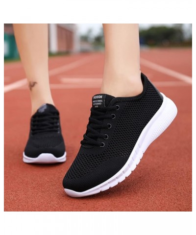 Women's Fashion Sneakers Comfort with Orthotic Insole Arch Support Tennis Breathable Sneaker Black $12.86 Fashion Sneakers