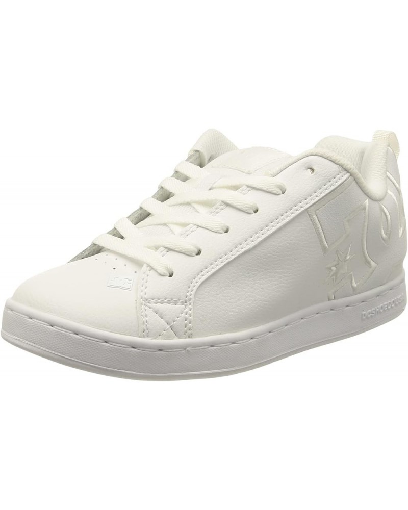 Women's Court Graffik Low Top Casual Skate Shoe White/White/White $35.69 Athletic Shoes