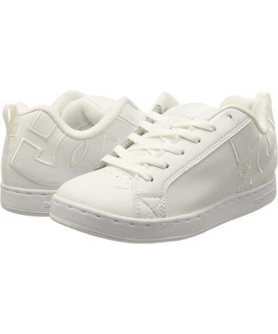 Women's Court Graffik Low Top Casual Skate Shoe White/White/White $35.69 Athletic Shoes