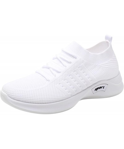 Women Cute Sneaker Fashion Leisure Shoes Casual Walking Dress Shoes Running Shoes Slip on Walking Shoe White $22.07 Outdoor S...