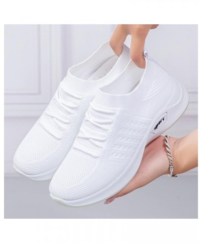 Women Cute Sneaker Fashion Leisure Shoes Casual Walking Dress Shoes Running Shoes Slip on Walking Shoe White $22.07 Outdoor S...