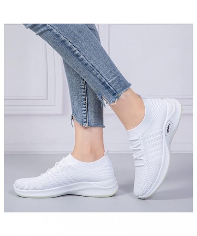 Women Cute Sneaker Fashion Leisure Shoes Casual Walking Dress Shoes Running Shoes Slip on Walking Shoe White $22.07 Outdoor S...