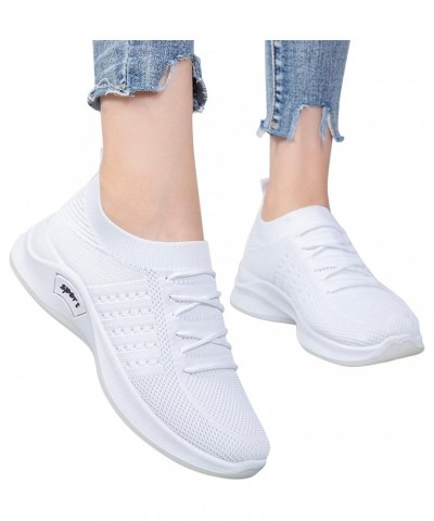 Women Cute Sneaker Fashion Leisure Shoes Casual Walking Dress Shoes Running Shoes Slip on Walking Shoe White $22.07 Outdoor S...